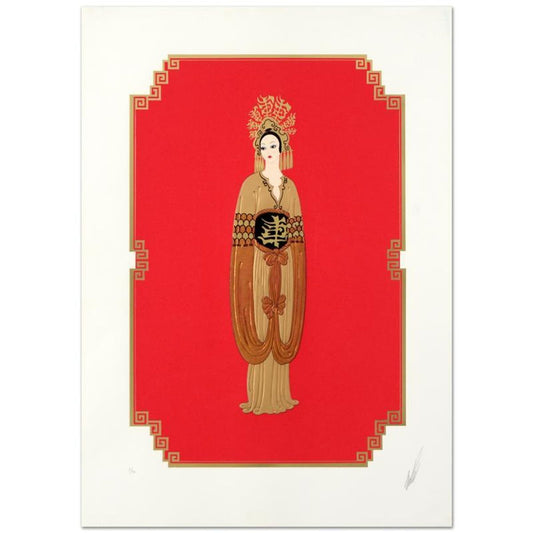 Erte (1892-1990), "Plum Blossom" Hand Signed Limited Edition Serigraph, Numbered VI/CL with Certificate of Authenticity. (Disclaimer)