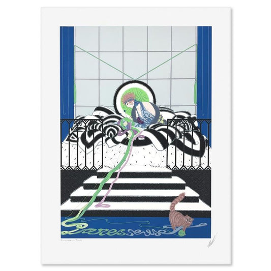 Erte (1892-1990), "Parasseuse" Limited Edition Presentation Proof Serigraph, Hand Signed with Letter of Authenticity.