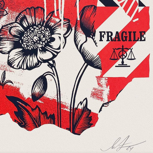 Shepard Fairey, "Gears of Justice" Limited Edition Screen Print, Numbered 490/550 and Hand Signed with Letter of Authenticity.