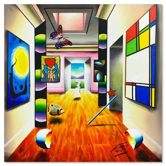 Ferjo, Original Oil Painting on Canvas, Hand Signed with Letter of Authenticity