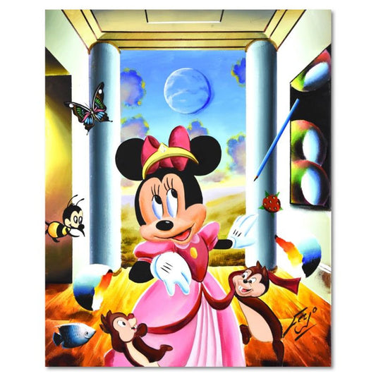 Ferjo, "Minnie Cinderella" Original Oil Painting on Canvas, Hand Signed with Letter of Authenticity.