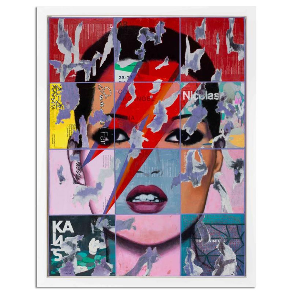 Francois Fressinier, "Lightning Bolt Moss" Framed Original Painting on Canvas. Hand Signed and with Certificate of Authenticity.