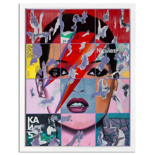 Francois Fressinier, "Lightning Bolt Moss" Framed Original Painting on Canvas. Hand Signed and with Certificate of Authenticity.