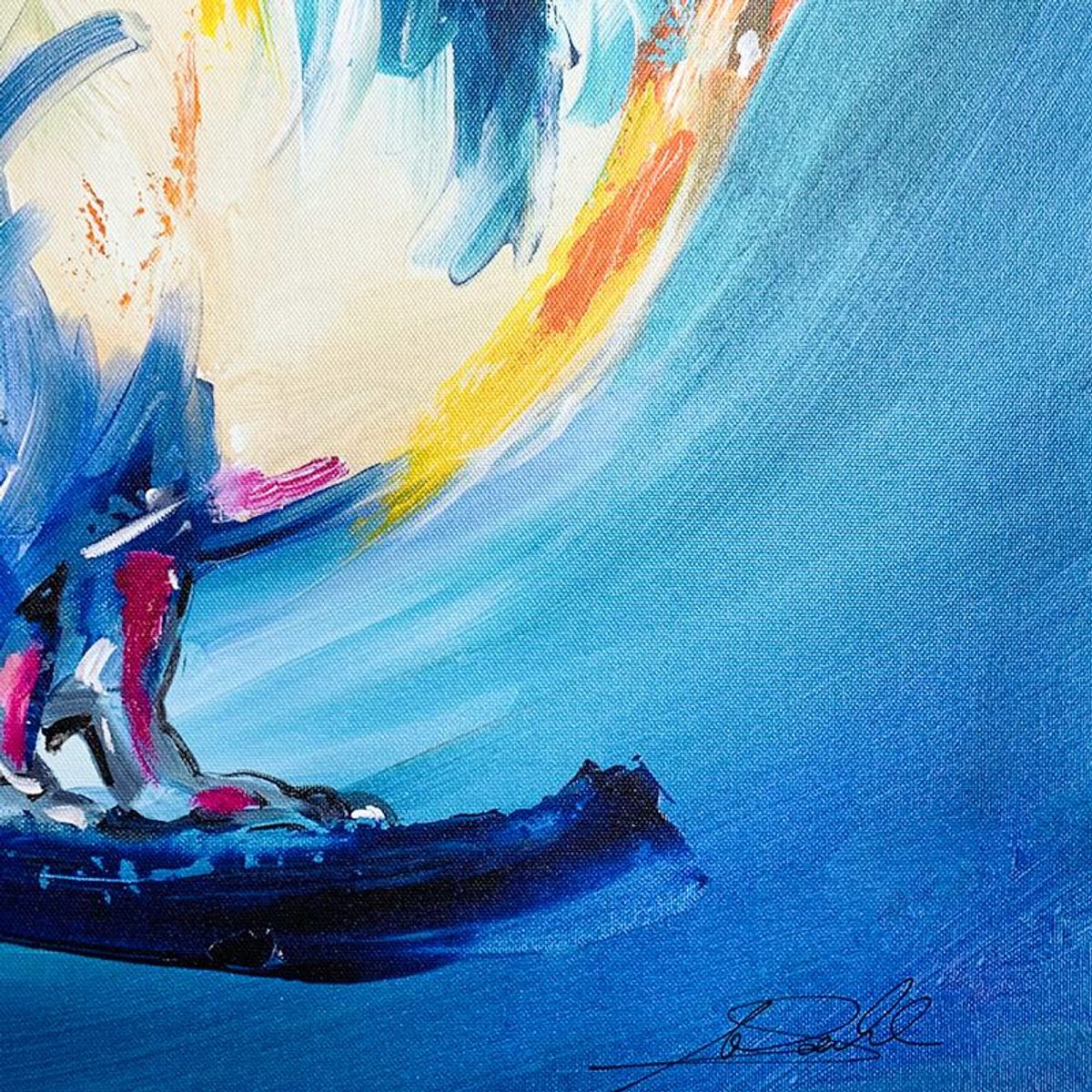 Alfred Gockel, "Proud Rooster" Hand Signed Limited Edition on Canvas with Letter of Authenticity.