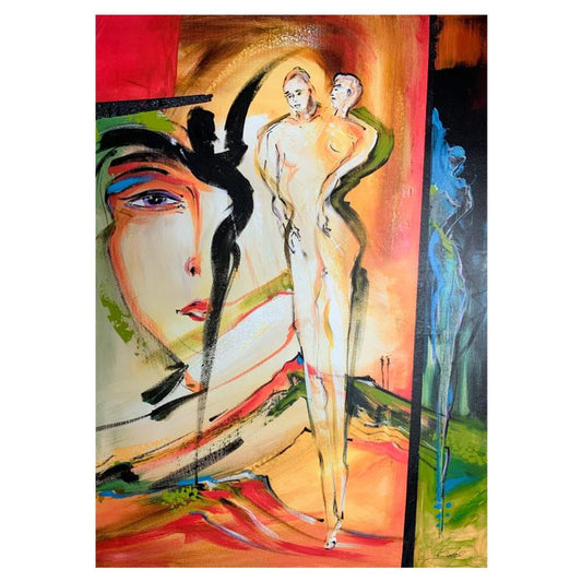 Alfred Gockel, "Strange Sense of We" Hand Signed Limited Edition on Canvas with Letter of Authenticity.