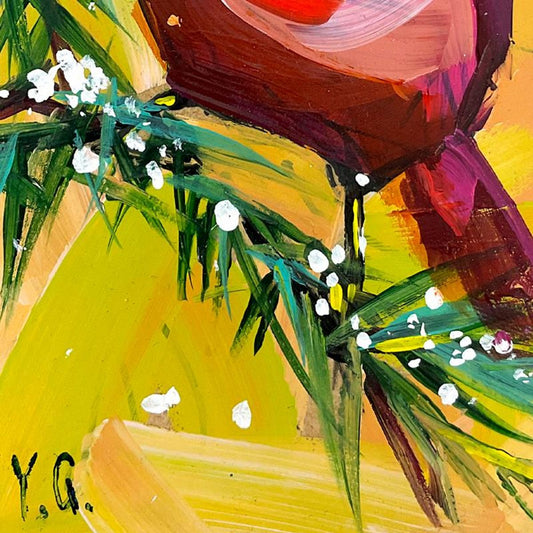 Yasna Godovanic, Original Acrylic Painting on Board, Hand Signed with Letter of Authenticity.