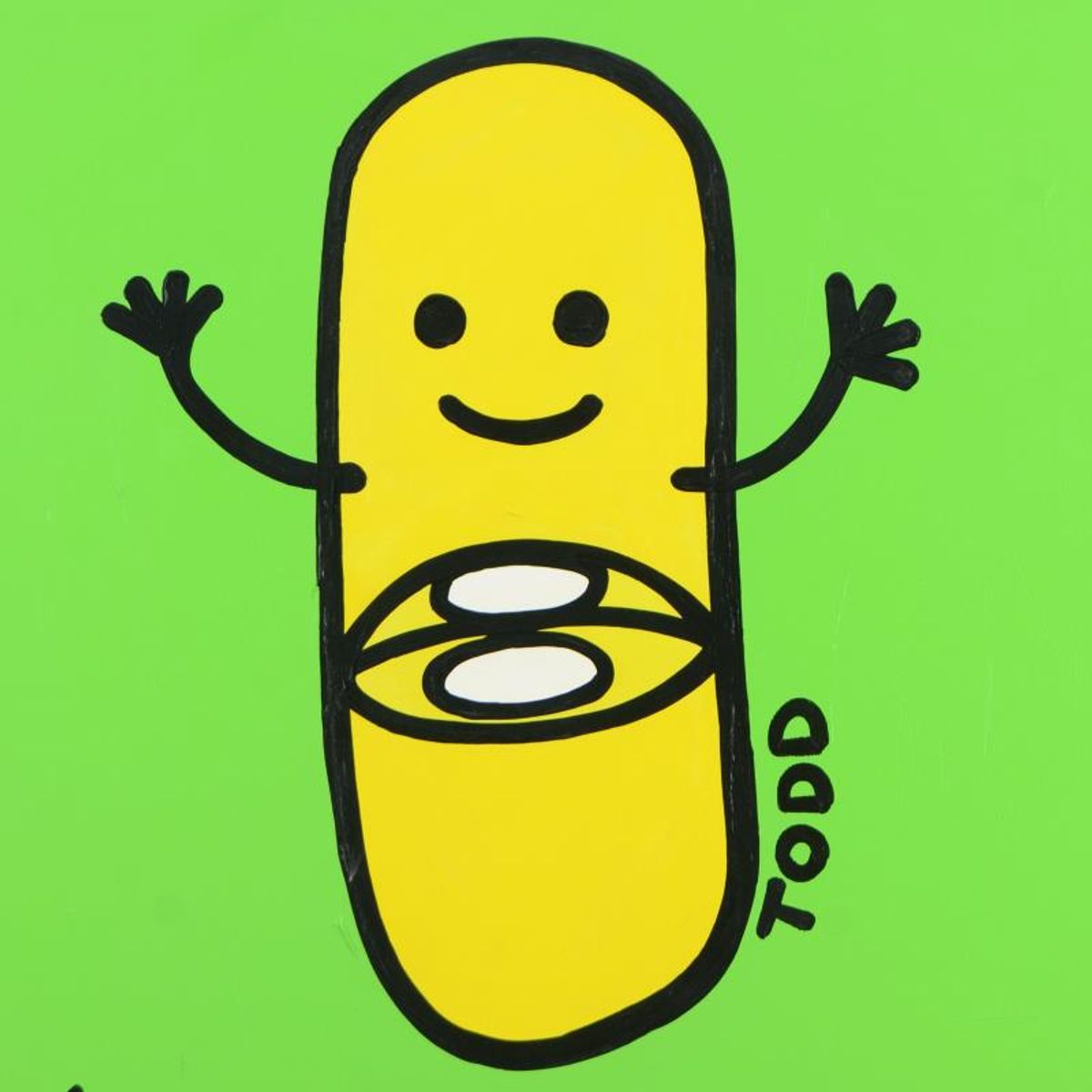 Todd Goldman, "I'm Cream Filled" Original Acrylic Painting on Gallery Wrapped Canvas, Hand Signed with Certificate of Authenticity.