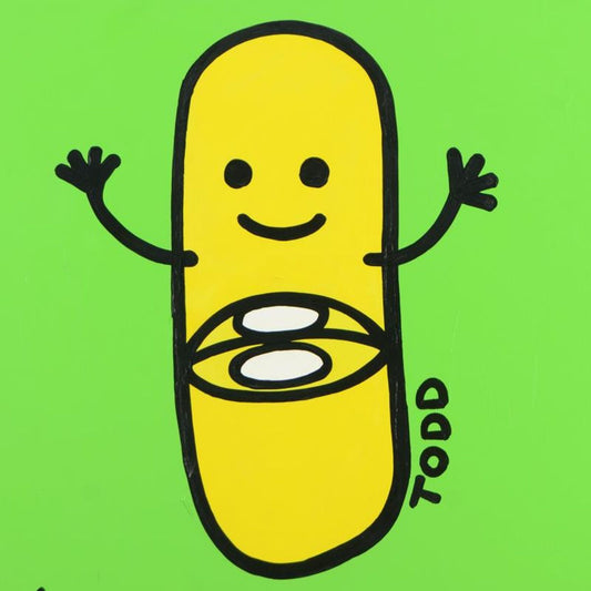 Todd Goldman, "I'm Cream Filled" Original Acrylic Painting on Gallery Wrapped Canvas, Hand Signed with Certificate of Authenticity.