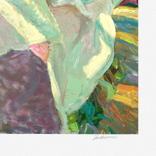 Don Hatfield, "Garden Solitude" Limited Edition Printer's Proof Serigraph, Numbered 1/11 and Hand Signed with Letter of Authenticity.