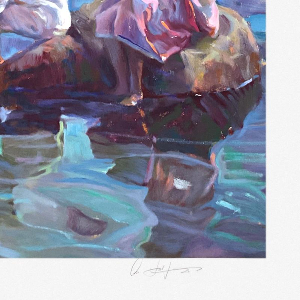 Don Hatfield, "Seashore Playground" Limited Edition Printer's Proof, Numbered 1/11 and Hand Signed with Letter of Authenticity.