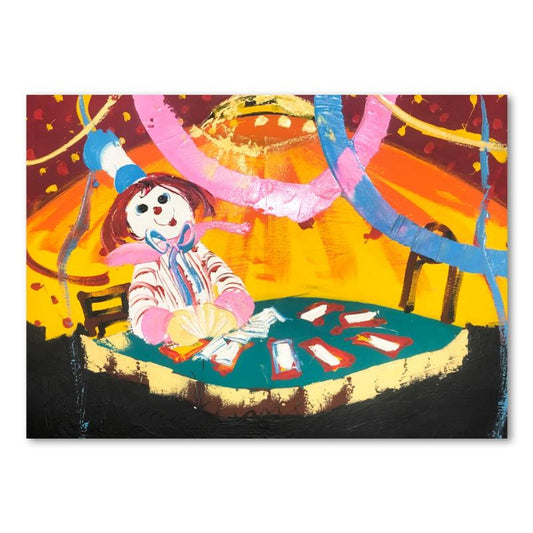 Paul Blaine Henrie (1932-1999), "Blackjack Beats 21" Hand Signed Original Painting on Canvas (30"x40") with Letter of Authenticity.
