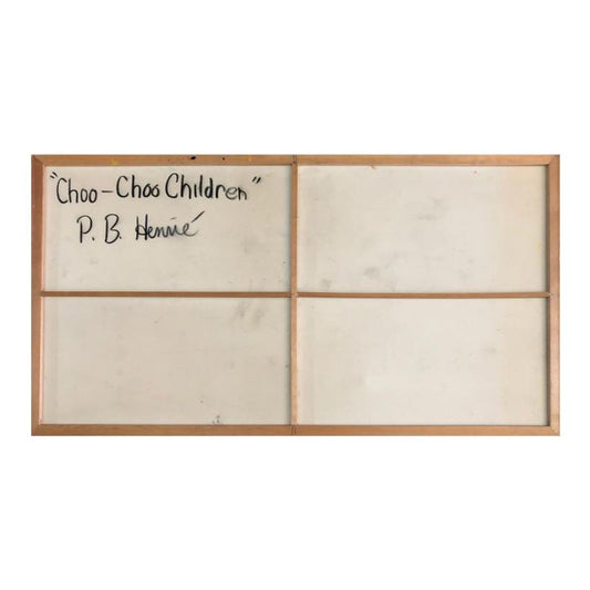 Paul Blaine Henrie (1932-1999), "Choo-Choo Children" Hand Signed Original Painting on Canvas (40"x72") with Letter of Authenticity.