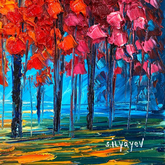 Slava Ilyayev, Framed Original Oil Painting on Canvas, Hand Signed with Letter of Authenticity.