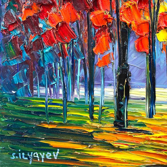Slava Ilyayev, Framed Original Oil Painting on Canvas, Hand Signed with Letter of Authenticity.