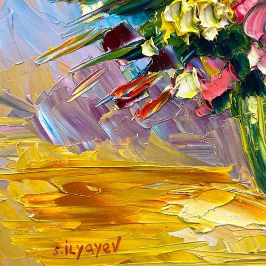 Slava Ilyayev, Framed Original Oil Painting on Canvas, Hand Signed with Letter of Authenticity.