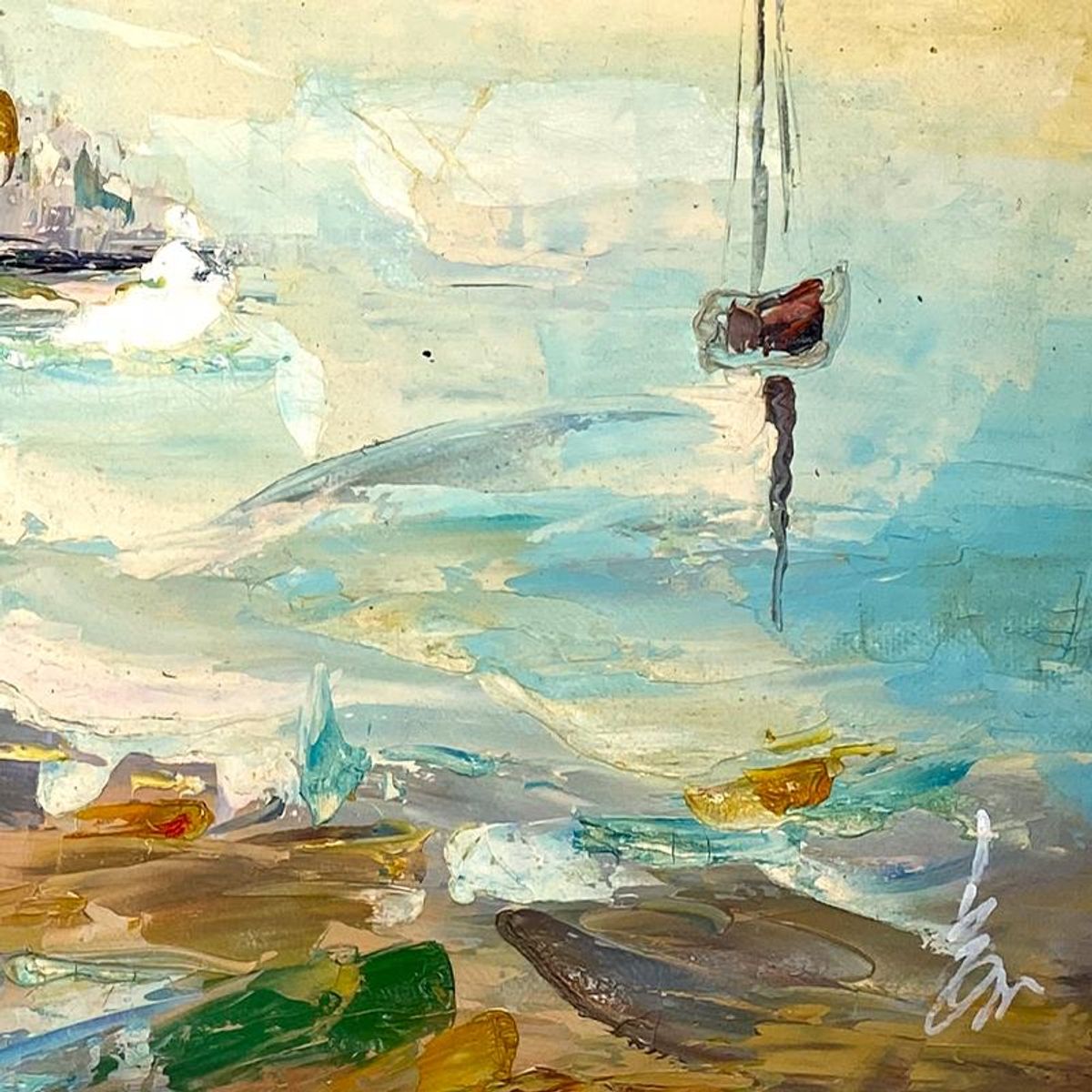 Inam, Original Acrylic Painting on Canvas, Hand Signed with Letter of Authenticity.