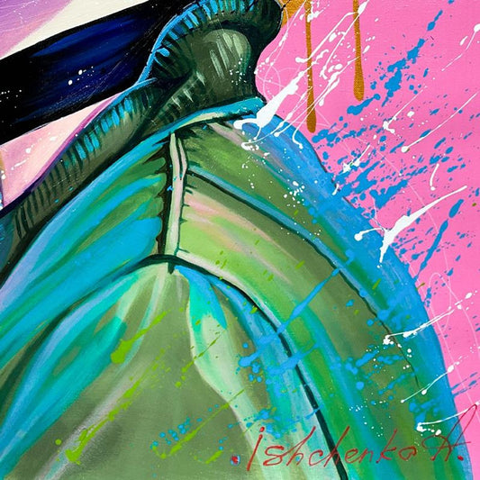 Alexander Ishchenko, "The Professional" Original Acrylic Painting on Canvas, Hand Signed with Letter Authenticity.