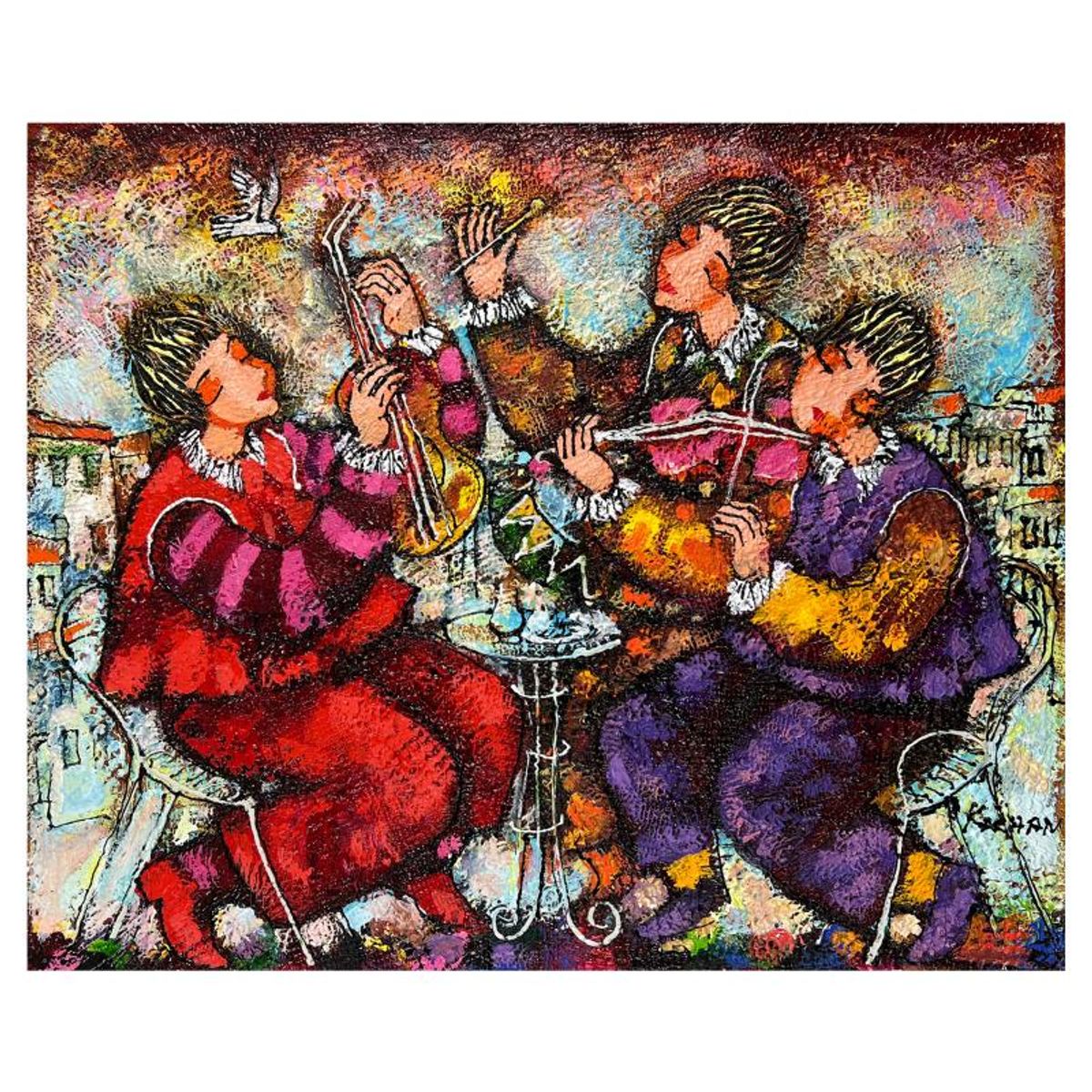 Michael Kachan Hand Signed Original Painting on Canvas with Letter of Authenticity.