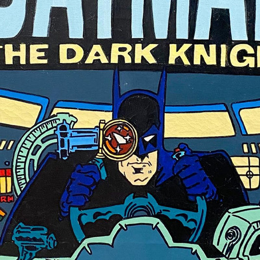 Steve Kaufman (1960-2010), "Batman: The Dark Knight" Framed Original Painting on Canvas, Hand Signed Inverso with Letter of Authenticity.