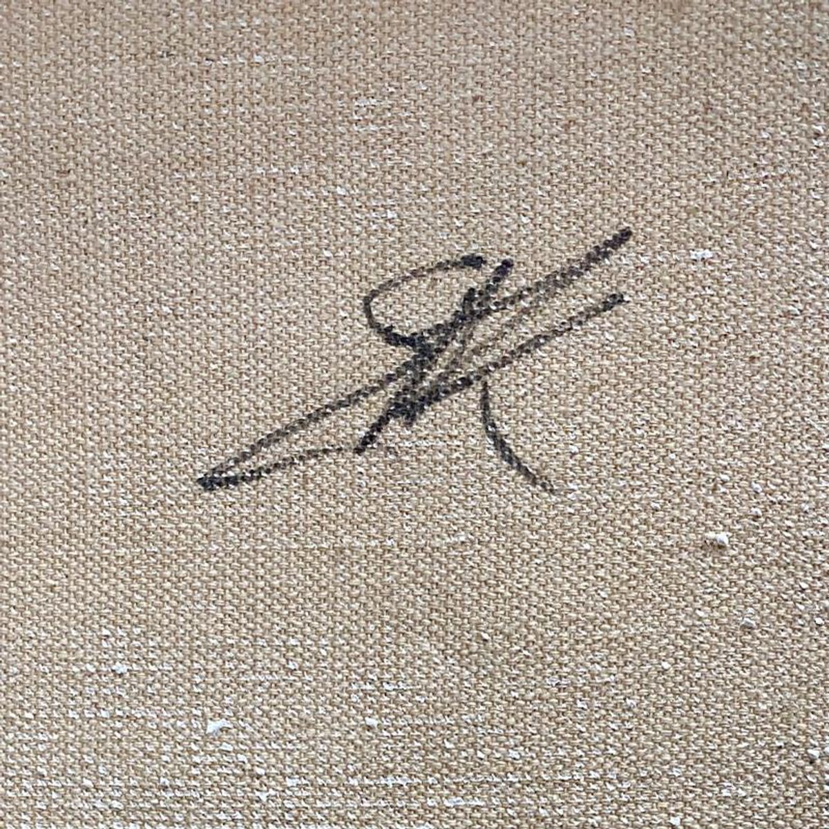 Steve Kaufman (1960-2010), "Batman: The Dark Knight" Framed Original Painting on Canvas, Hand Signed Inverso with Letter of Authenticity.