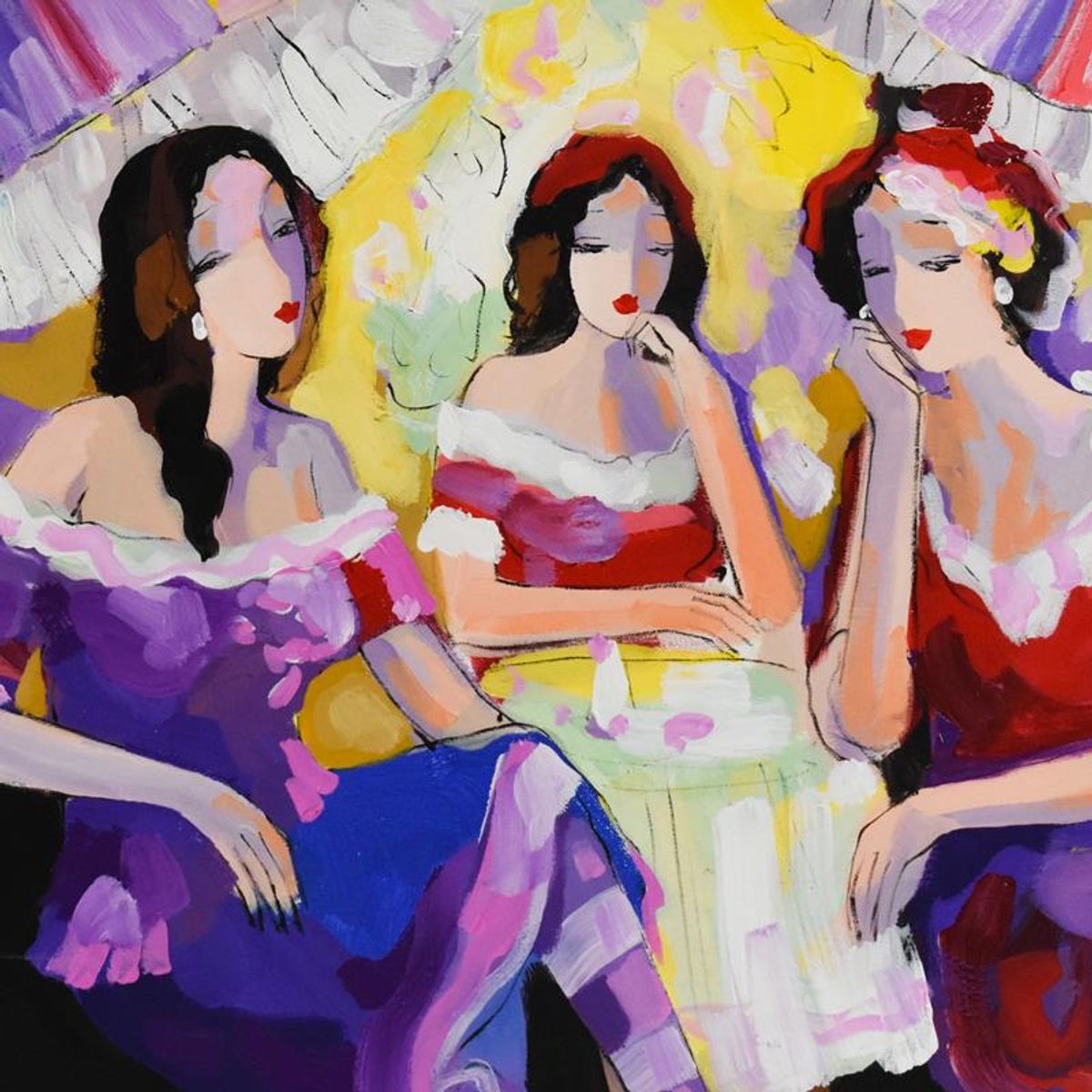 Michael Kerman, Original Acrylic Painting on Canvas, Hand Signed with Letter of Authenticity.