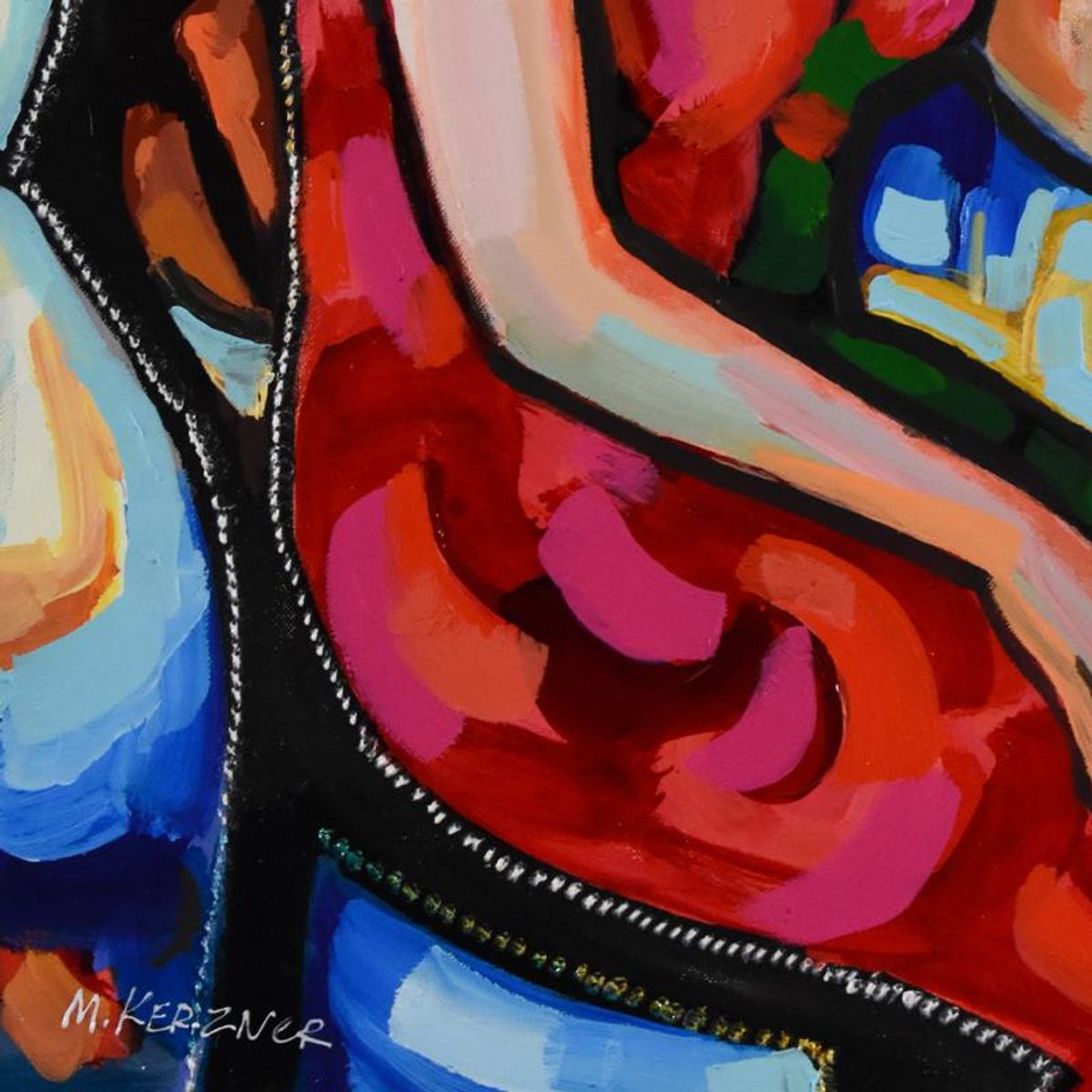 Michael Kerzner, Original Acrylic Painting on Canvas, Hand Signed with Letter of Authenticity.