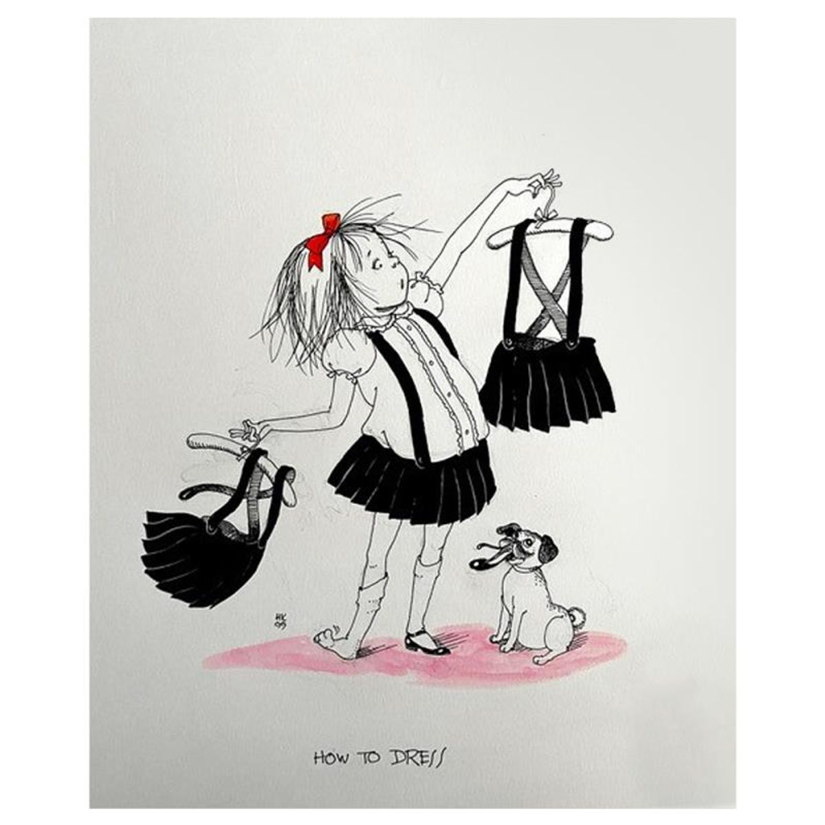 Hilary Knight, "How To Dress (Eloise)" Hand Signed Original Art with Letter of Authenticity.
