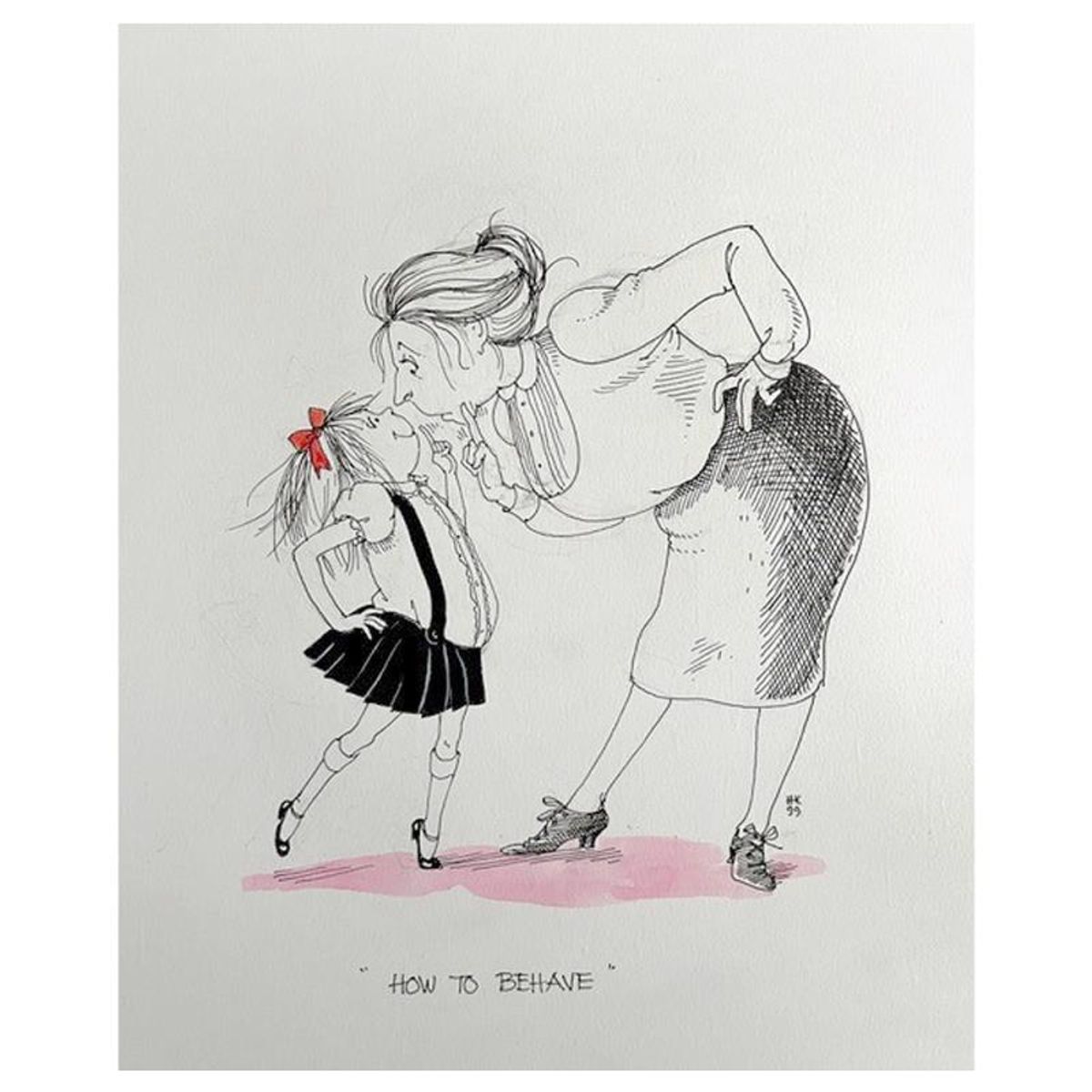 Hilary Knight, "How To Behave (Eloise)" Hand Signed Original Art with Letter of Authenticity.