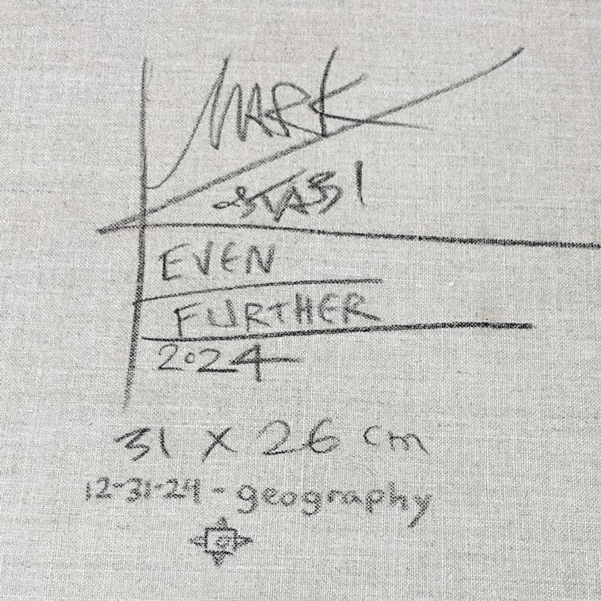 Mark Kostabi, "Even Further" Framed Original Oil Painting on Canvas, Hand Signed with a Certificate of Authenticity.