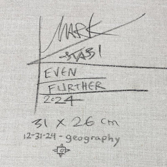 Mark Kostabi, "Even Further" Framed Original Oil Painting on Canvas, Hand Signed with a Certificate of Authenticity.