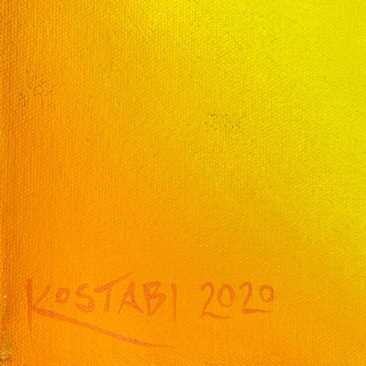 Mark Kostabi, "The Rythm of Color" Framed Original Oil Painting on Canvas, Hand Signed with COA