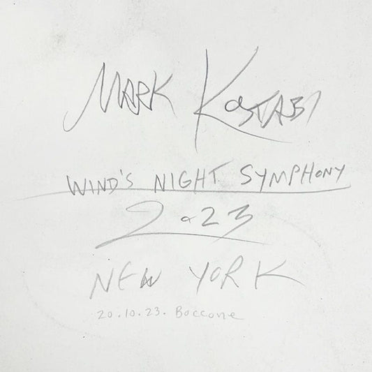 Mark Kostabi, "Wind's Night Symphony" Framed Original Drawing on Paper, Hand Signed with Certificate of Authenticity.