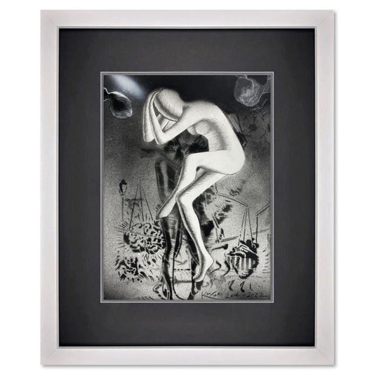 Mark Kostabi, "The Discount Price of Liberty" Framed Original Mixed Media Drawing on Paper, Hand Signed with Certificate of Authenticity