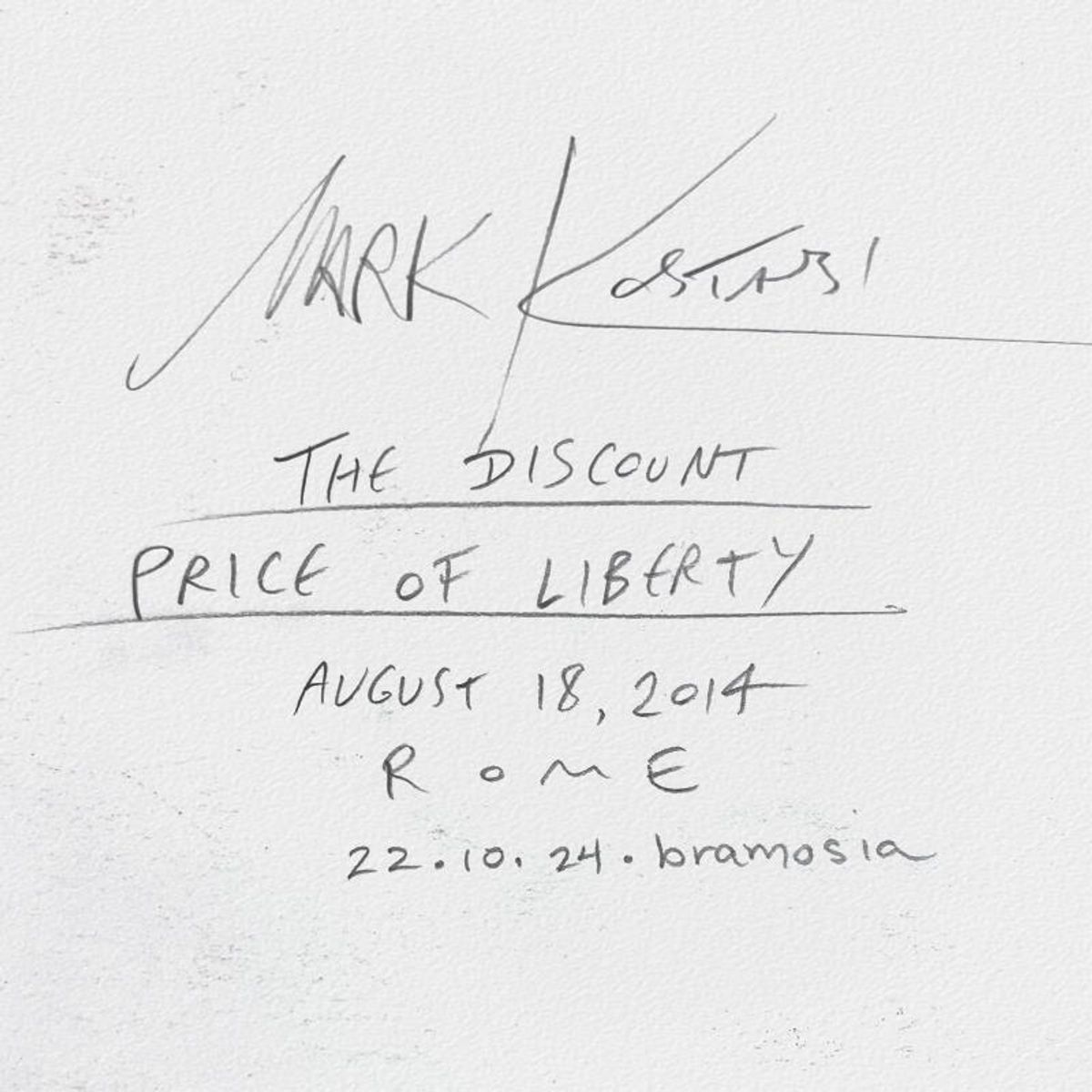 Mark Kostabi, "The Discount Price of Liberty" Framed Original Mixed Media Drawing on Paper, Hand Signed with Certificate of Authenticity