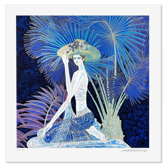 Ting Shao Kuang, "Lady with Beige Hat" Limited Edition Printers Proof Serigraph, Numbered 1/2 and Hand Signed with Letter of Authenticity