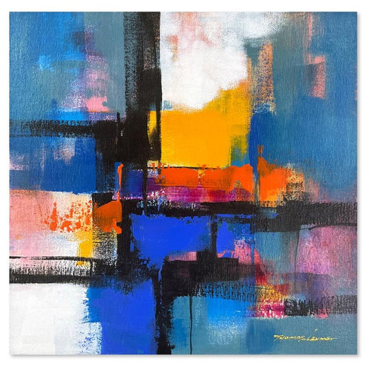 Thomas Leung, "View II" Original Acrylic Painting on Canvas Board, Hand Signed with Letter of Authenticity.