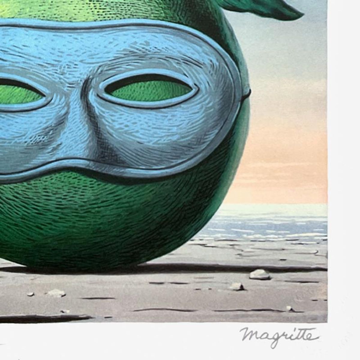 Rene Magritte 1898-1967 (After), "Souvenir de Voyage" Framed Limited Edition Lithograph, Estate Signed and Numbered 67/300 with Certificate of Authenticity.