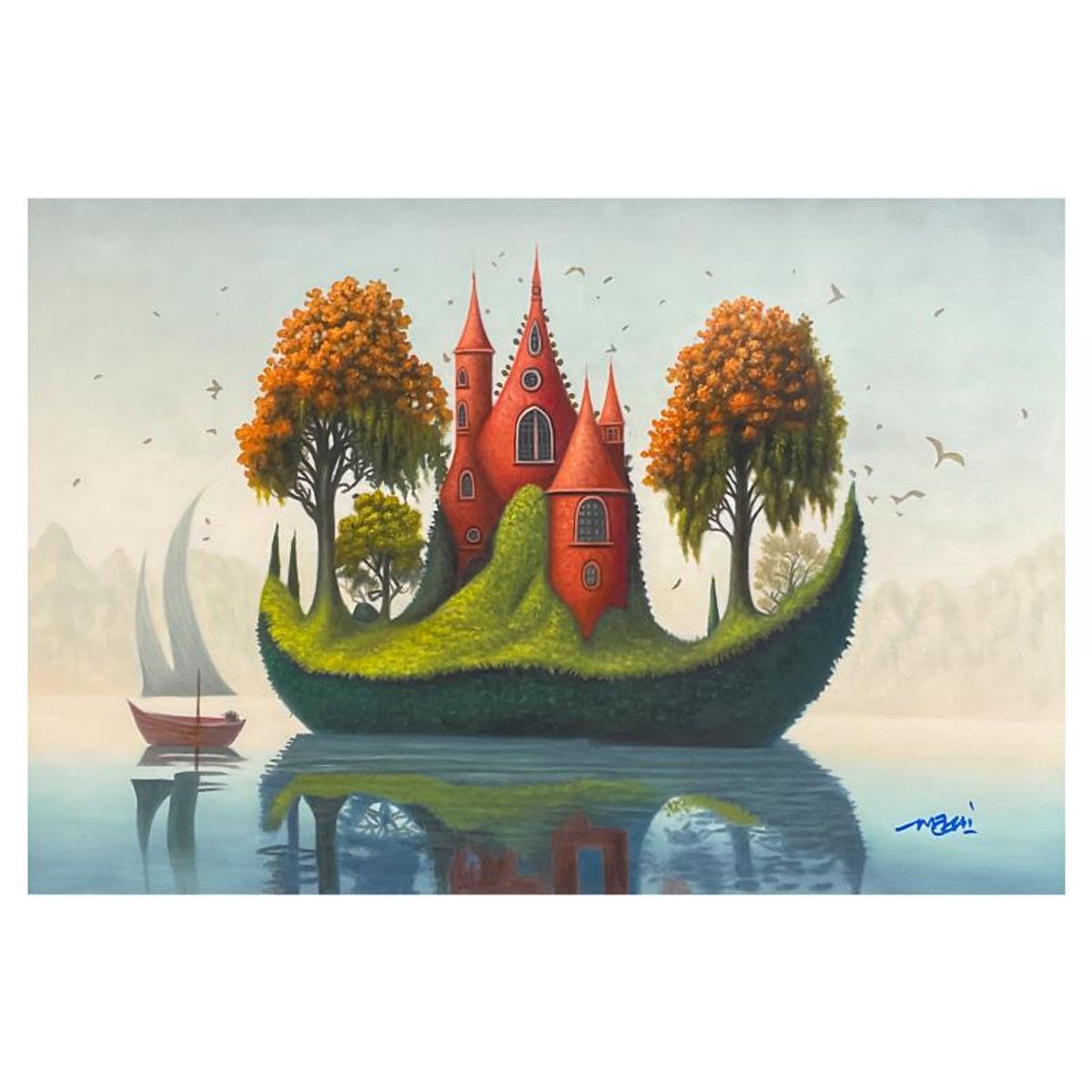 Mani, Original Acrylic Painting on Canvas (20" x 30"), Hand Signed with Letter of Authenticity