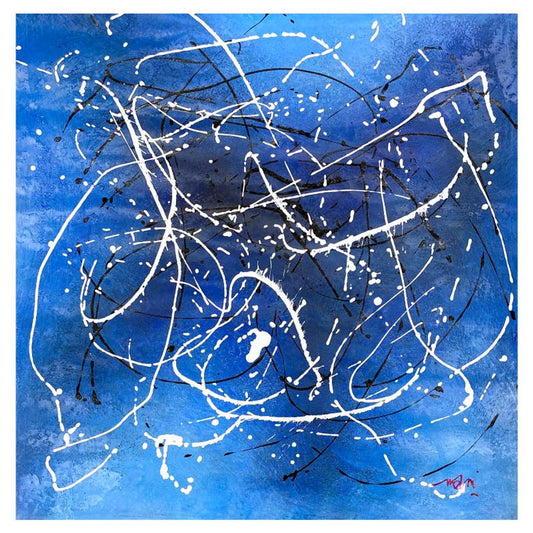 Mani, Original Acrylic Painting on Canvas (36" x 36"), Hand Signed with Letter of Authenticity.