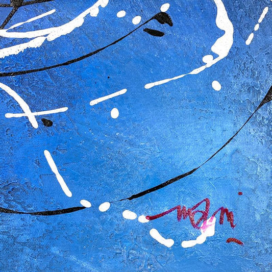 Mani, Original Acrylic Painting on Canvas (36" x 36"), Hand Signed with Letter of Authenticity.