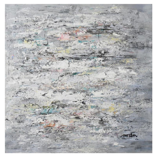 Mani, Original Acrylic Painting on Canvas (45" x 45"), Hand Signed with Letter of Authenticity.