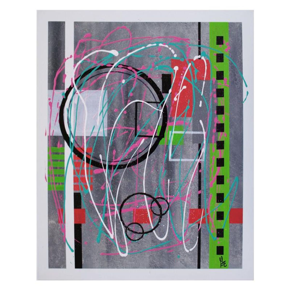 George Marlowe, "Rosado Y Lima" Original Acrylic Painting on Canvas, Hand Signed with Letter of Authenticity