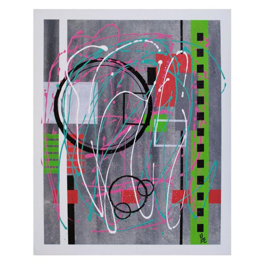 George Marlowe, "Rosado Y Lima" Original Acrylic Painting on Canvas, Hand Signed with Letter of Authenticity