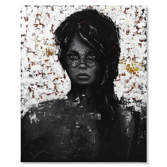 Trevor Mezak, "Zainna" Original Acrylic Painting on Canvas, Hand Signed with Letter Authenticity.