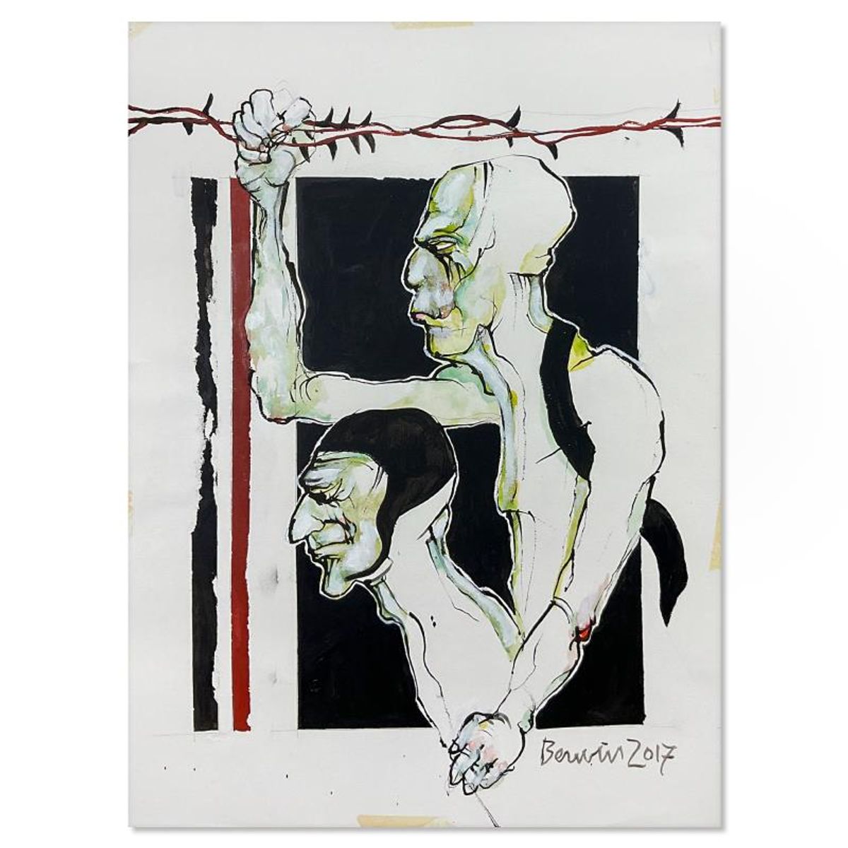 Milton Berwin (1925-2023), Original Painting (30" x 22.5"), Hand Signed with Letter of Authenticity.