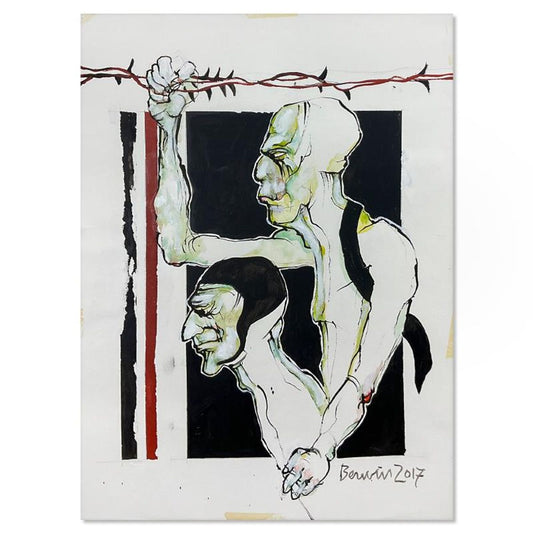 Milton Berwin (1925-2023), Original Painting (30" x 22.5"), Hand Signed with Letter of Authenticity.