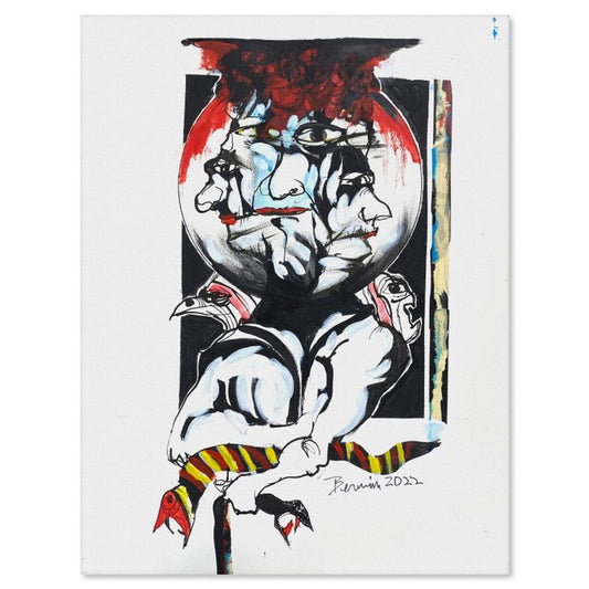 Milton Berwin (1925-2023), Original Painting (30" x 22"), Hand Signed with Letter of Authenticity.