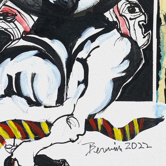 Milton Berwin (1925-2023), Original Painting (30" x 22"), Hand Signed with Letter of Authenticity.