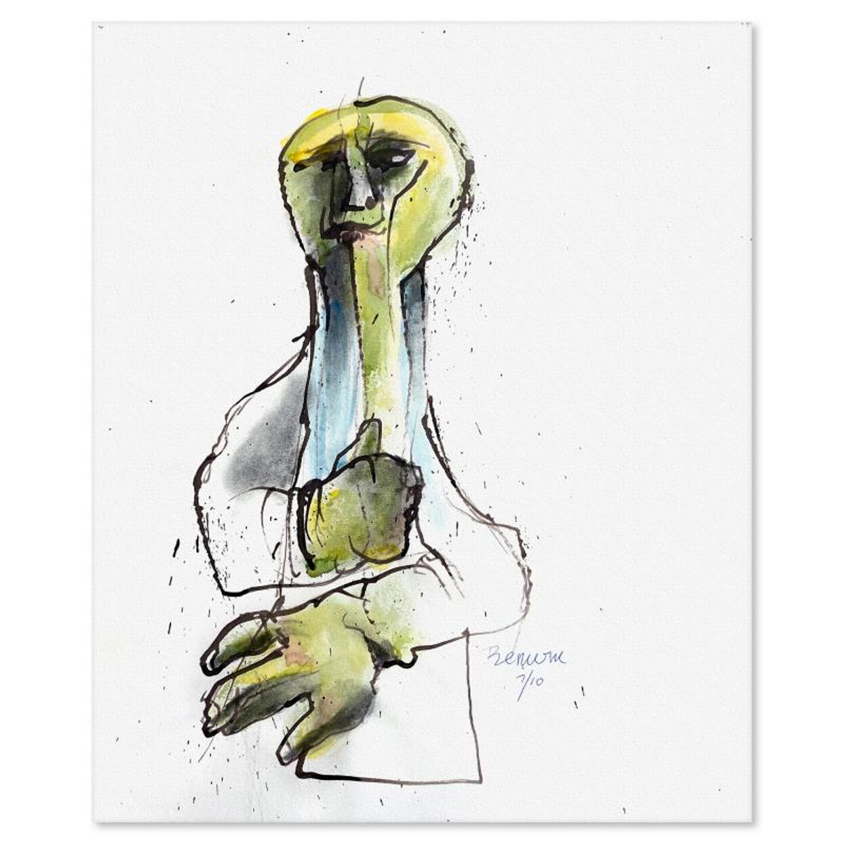 Milton Berwin (1925-2023), Original Painting (16.5" x 14"), Hand Signed with Letter of Authenticity.