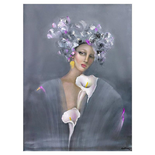 Victoria Montesinos, Original Oil Painting on Canvas, Hand Signed with Letter of Authenticity.